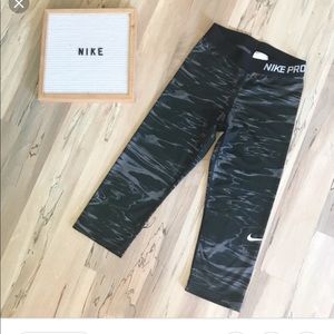 Nike Pro Black Marble Leggings Dri-Fit XS